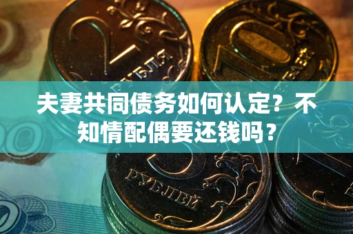 济南夫妻共同债务如何认定？不知情配偶要还钱吗？